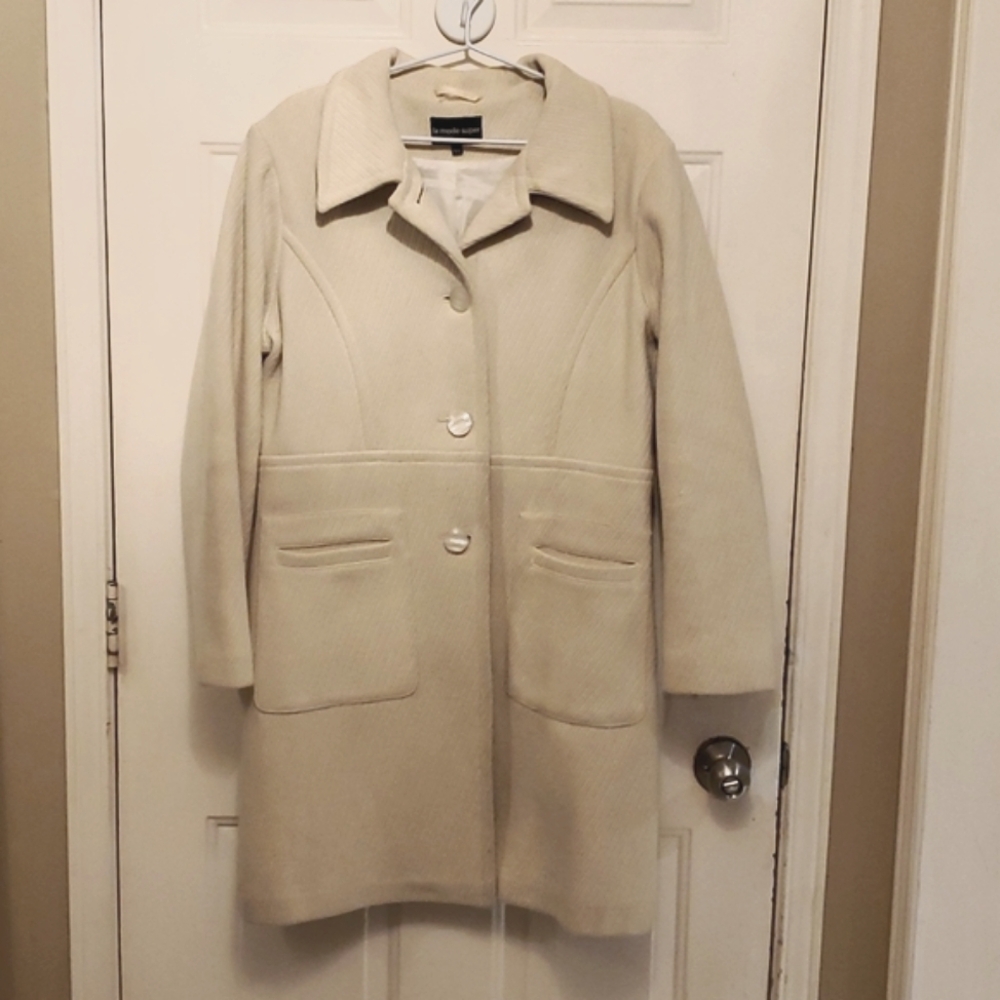 Vintage Wool Blend Winter Coat - Size Large